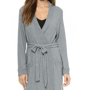 Super-soft gray Eberjey robe (size small), New!